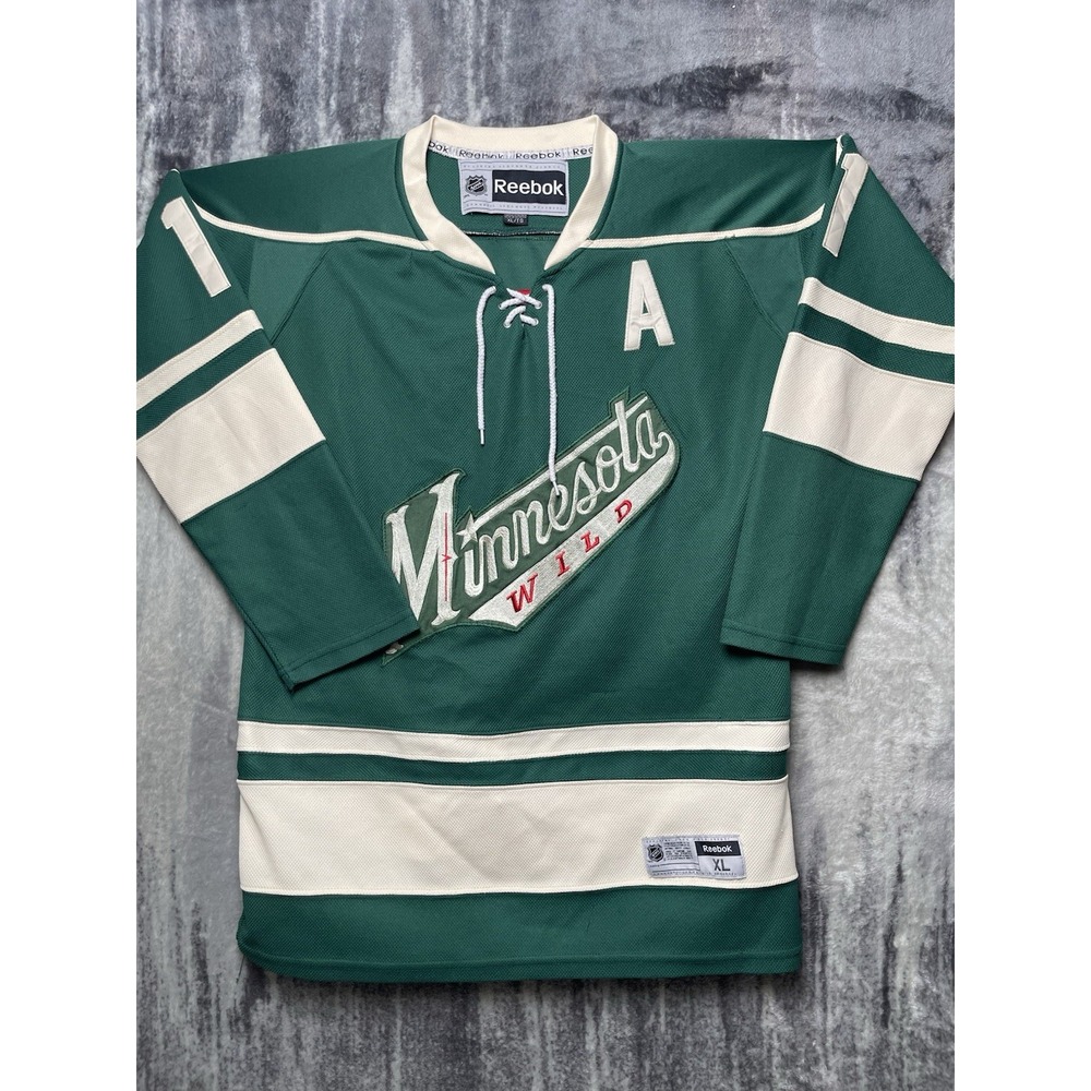 Reebok NHL Parise #11 Minnesota Wild Jersey Green/Creme XLT